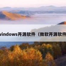 windows开源软件（微软开源软件）