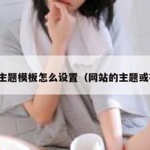 网站主题模板怎么设置（网站的主题或布局）