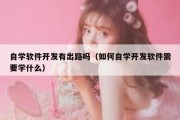 自学软件开发有出路吗（如何自学开发软件需要学什么）