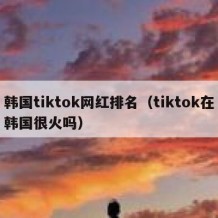 韩国tiktok网红排名（tiktok在韩国很火吗）