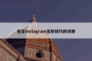 包含instagram互粉技巧的词条