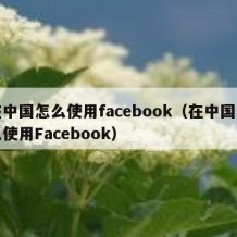 在中国怎么使用facebook（在中国怎么使用Facebook）