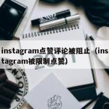 instagram点赞评论被阻止（instagram被限制点赞）