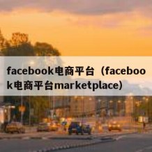 facebook电商平台（facebook电商平台marketplace）