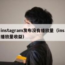 instagram发布没有播放量（ins播放量收益）