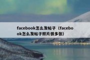 facebook怎么发帖子（facebook怎么发帖子照片很多张）