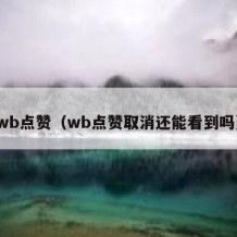 wb点赞（wb点赞取消还能看到吗）