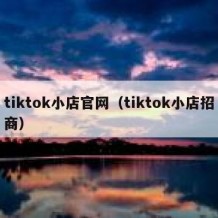 tiktok小店官网（tiktok小店招商）