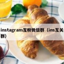 instagram互粉微信群（ins互关群）