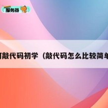 如何敲代码初学（敲代码怎么比较简单快）