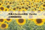 外国人facebook网名（facebook昵称英文名）