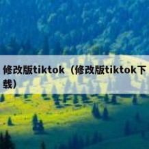 修改版tiktok（修改版tiktok下载）