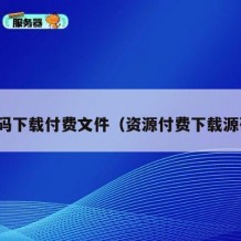 源码下载付费文件（资源付费下载源码）