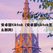 安卓版tiktok（安卓版tiktok怎么联网）