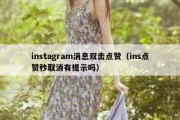 instagram消息双击点赞（ins点赞秒取消有提示吗）