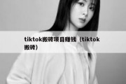 tiktok搬砖项目赚钱（tiktok 搬砖）