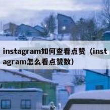 instagram如何查看点赞（instagram怎么看点赞数）