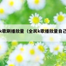 全民k歌刷播放量（全民k歌播放量自己听算吗）