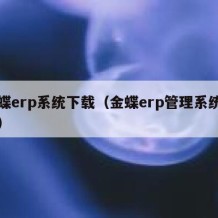 金蝶erp系统下载（金蝶erp管理系统安装）