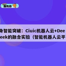 具身智能突破：Ciuic机器人云+DeepSeek的融合实验（智能机器人云平台）