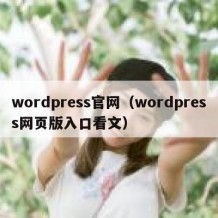 wordpress官网（wordpress网页版入口看文）