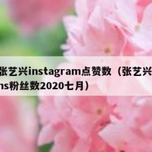 张艺兴instagram点赞数（张艺兴ins粉丝数2020七月）