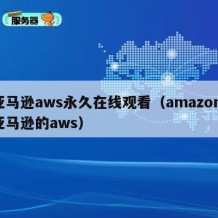 亚马逊aws永久在线观看（amazon 亚马逊的aws）