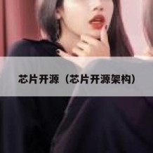 芯片开源（芯片开源架构）