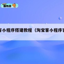 淘宝客小程序搭建教程（淘宝客小程序容易封吗）