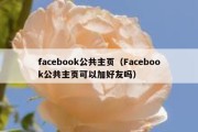 facebook公共主页（Facebook公共主页可以加好友吗）