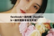 facebook一级代理（facebook一级代理那家投流厉害）