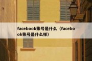 facebook账号是什么（facebook账号是什么样）