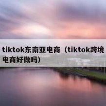 tiktok东南亚电商（tiktok跨境电商好做吗）