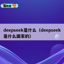 deepseek是什么（deepseek是什么国家的）