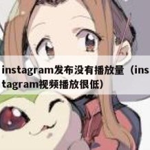 instagram发布没有播放量（instagram视频播放很低）