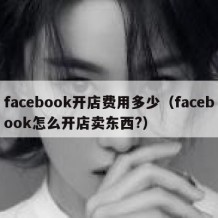 facebook开店费用多少（facebook怎么开店卖东西?）