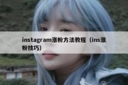 instagram涨粉方法教程（ins涨粉技巧）