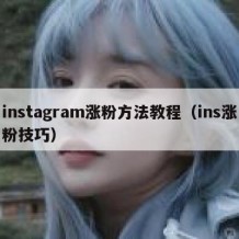 instagram涨粉方法教程（ins涨粉技巧）