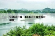 tiktok在线（TikTok在线客服在哪里）