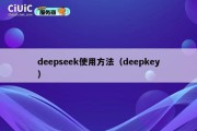 deepseek使用方法（deepkey）