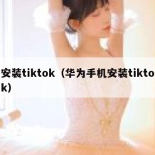 安装tiktok（华为手机安装tiktok）