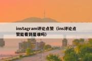 instagram评论点赞（ins评论点赞能看到是谁吗）