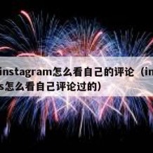 instagram怎么看自己的评论（ins怎么看自己评论过的）