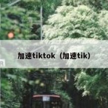 加速tiktok（加速tik）