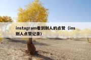 instagram看到别人的点赞（ins别人点赞记录）