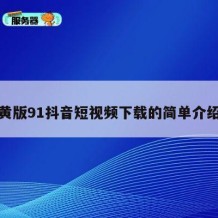 黄版91抖音短视频下载的简单介绍