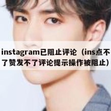 instagram已阻止评论（ins点不了赞发不了评论提示操作被阻止）