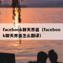 facebook聊天界面（facebook聊天界面怎么翻译）