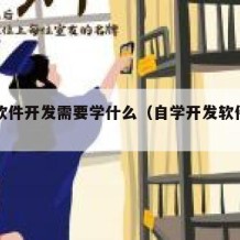 自学软件开发需要学什么（自学开发软件需要多久）
