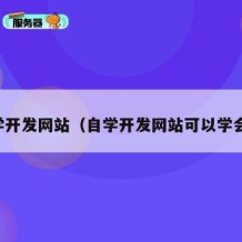 自学开发网站（自学开发网站可以学会吗）